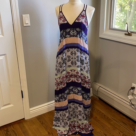 midi floral dresses Blue Long Sleeves Dress – Groovy Mimi Purple Gold Mardi Gras Size:40 Long Glitter